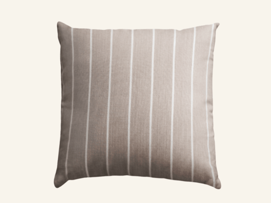 Atacama Brown & White Striped Cotton Cushion Cover - copper - red