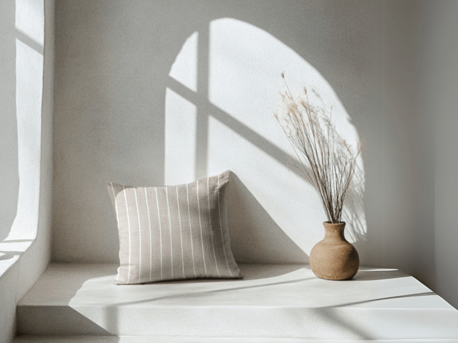 Atacama Brown & White Striped Cotton Cushion Cover - copper - red