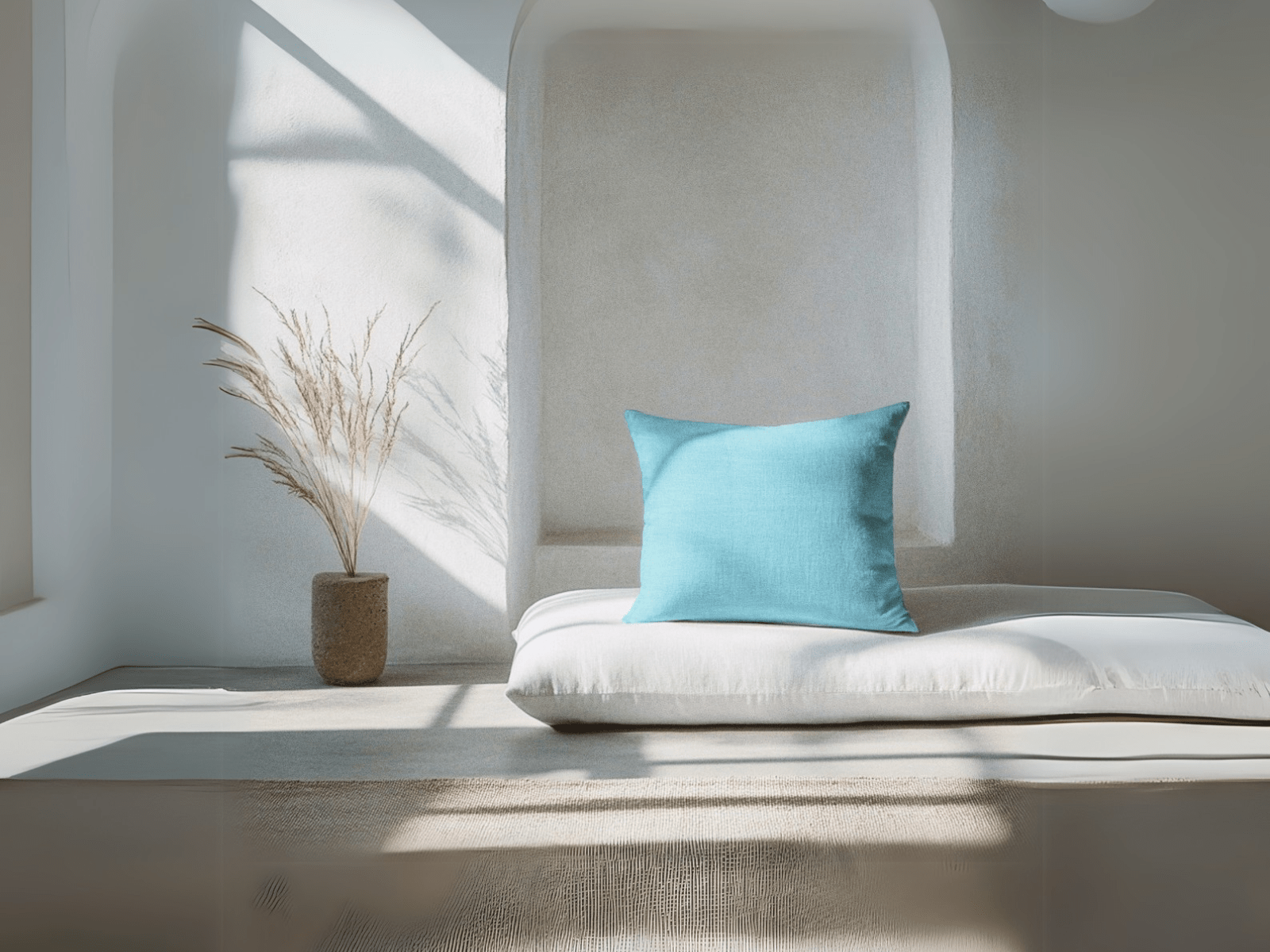 Corsica Powder Blue Cotton Cushion Cover - copper - red