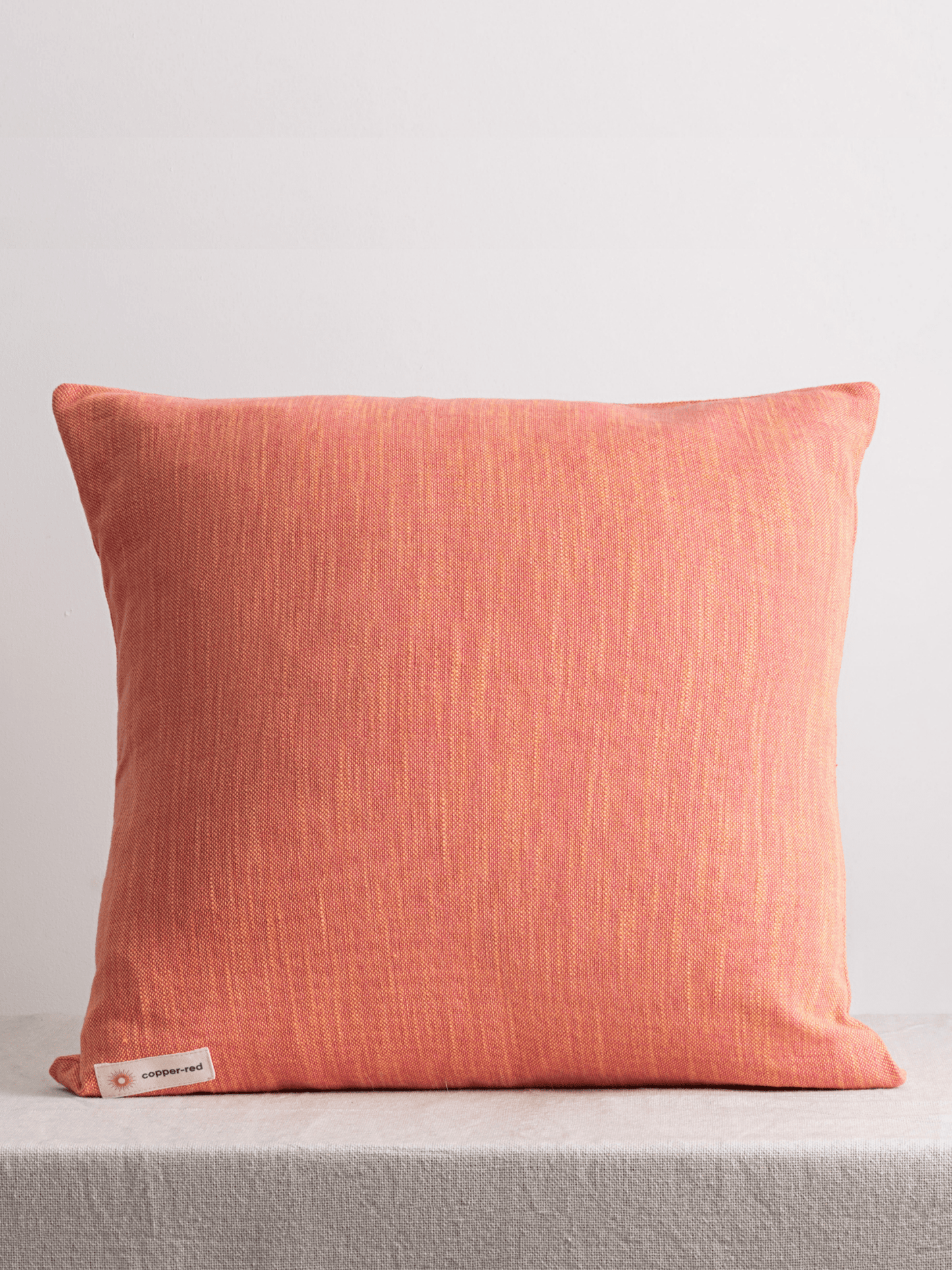 Jaipur Pink Cotton Cushion Cover - copper - red