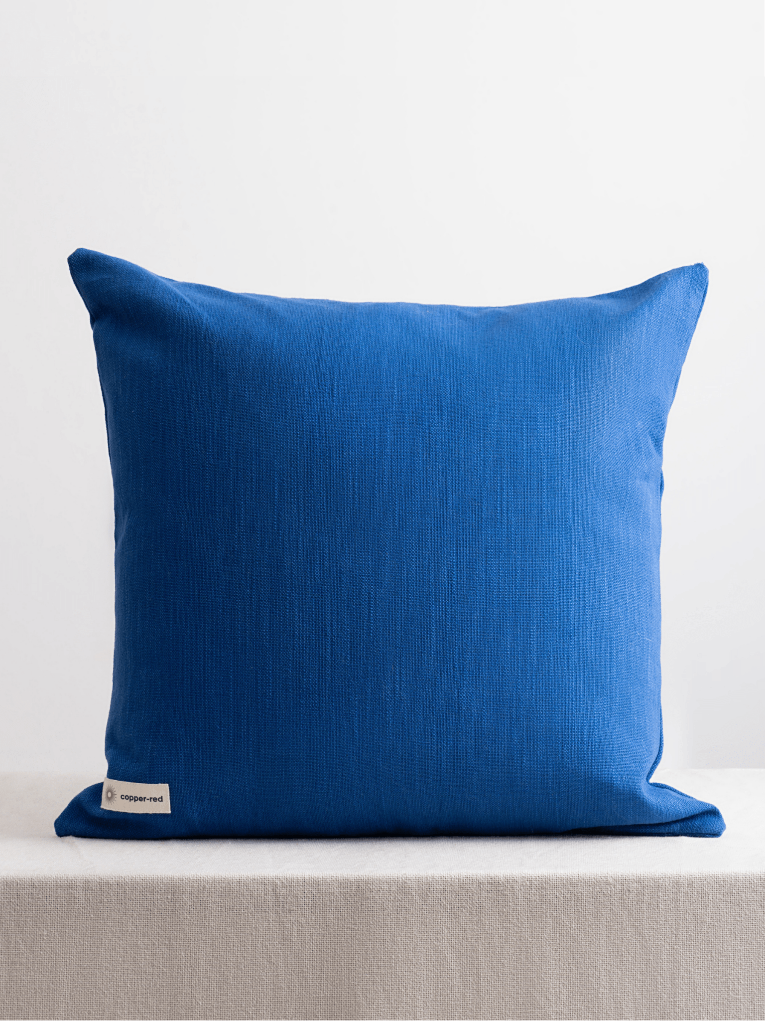 Navagio Midnight Blue Cotton Cushion Cover - copper - red