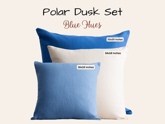 Polar Dusk Cotton Cushion Covers Set of 3 - copper - red