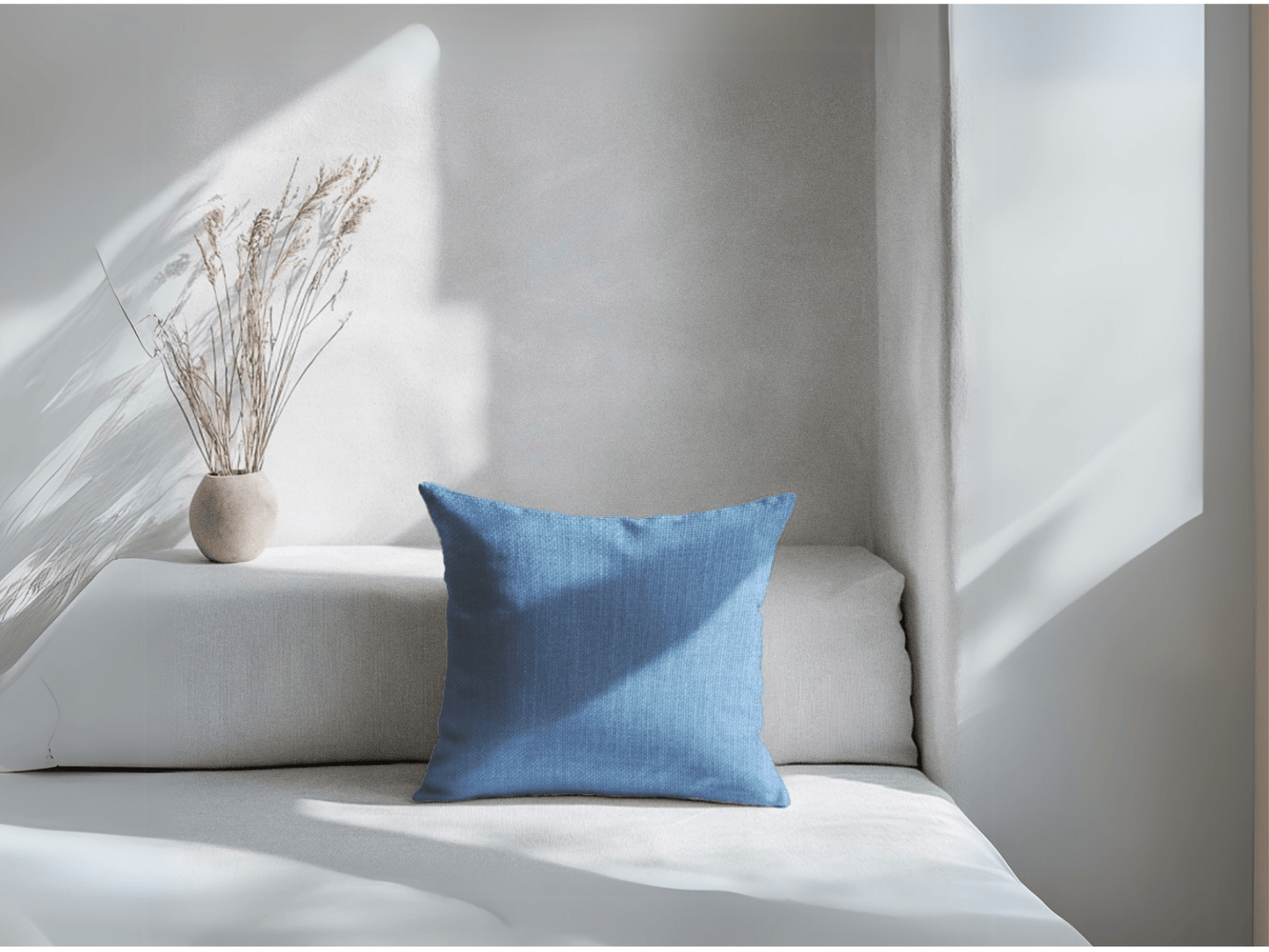 Provence Pastel Blue Cotton Cushion Cover - copper - red