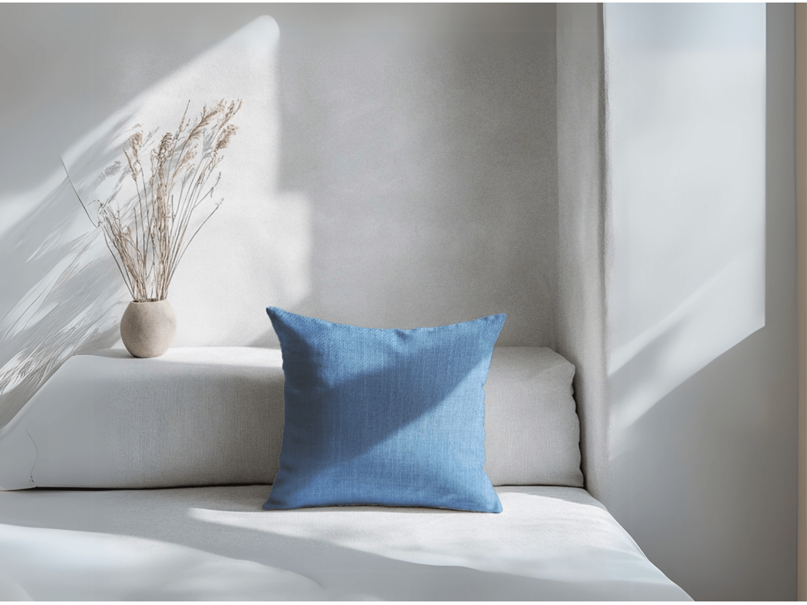 Provence Pastel Blue Cotton Cushion Cover - copper - red