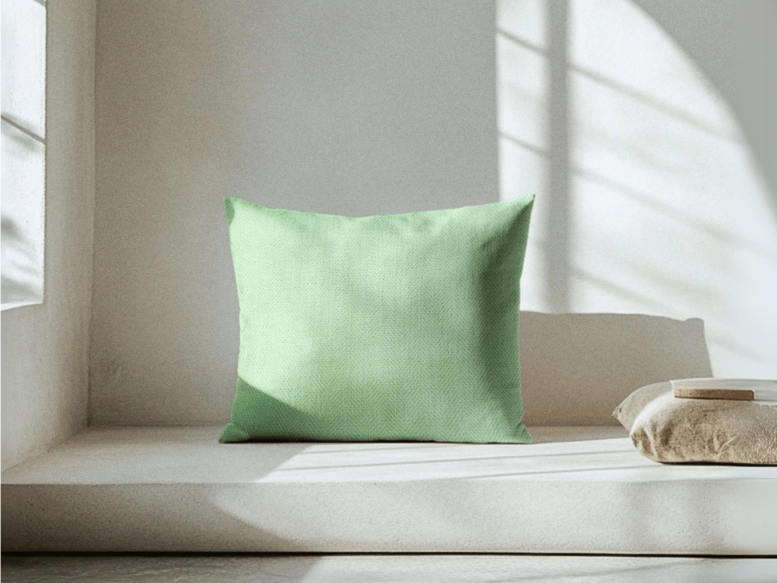 Yala Light Green Cotton Cushion Cover - copper - red