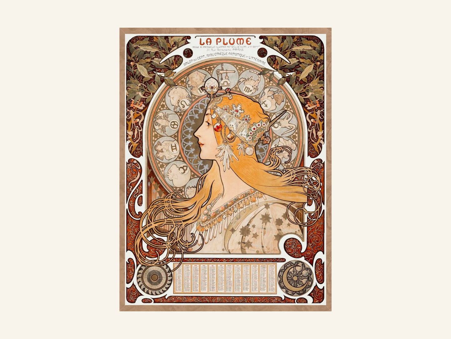 La Plume Muchas Vintage Poster - copper.red.co