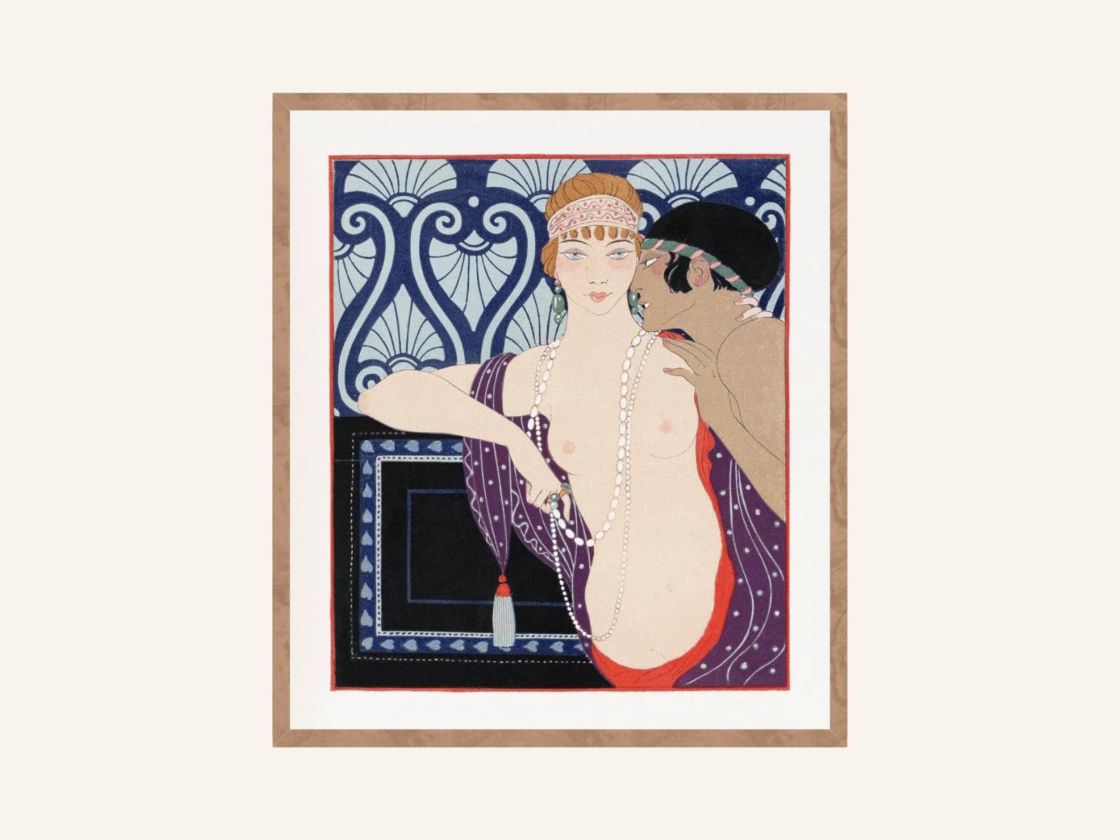 Les Trois Beautes de Mnasidika Vintage Poster - copper.red.co