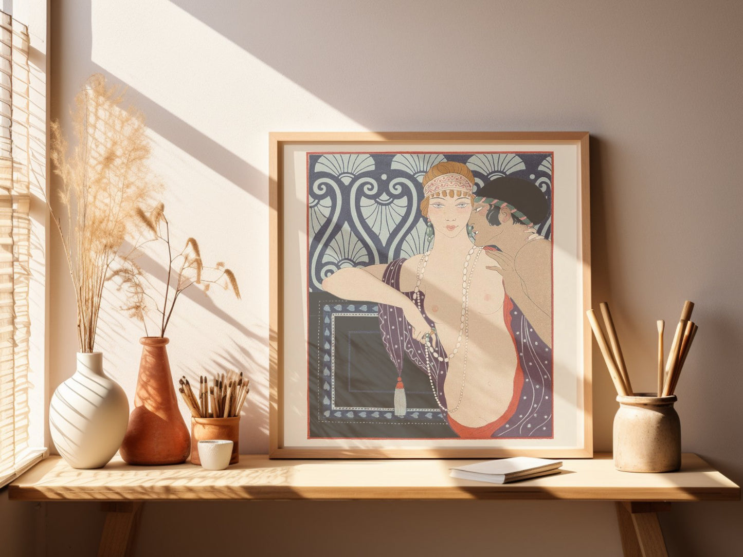 Les Trois Beautes de Mnasidika Vintage Poster - copper.red.co